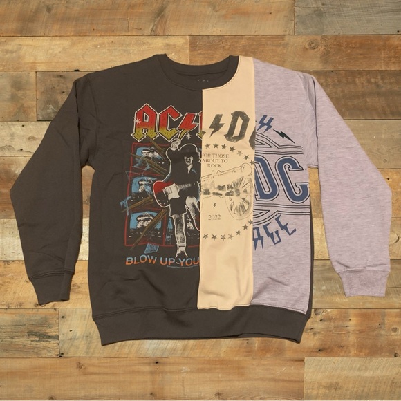 Hot Topic | Shirts | Acdc Vintage Sweater Hoodie Stitch High Voltage ...